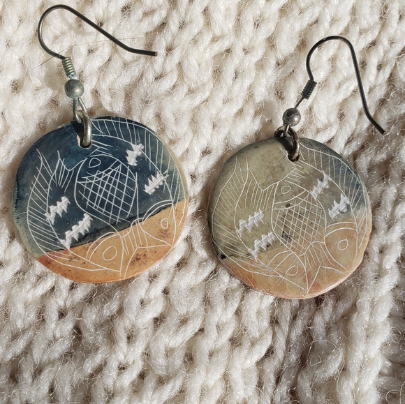 Pisces ♓  Earrings - Picture 2 of 4